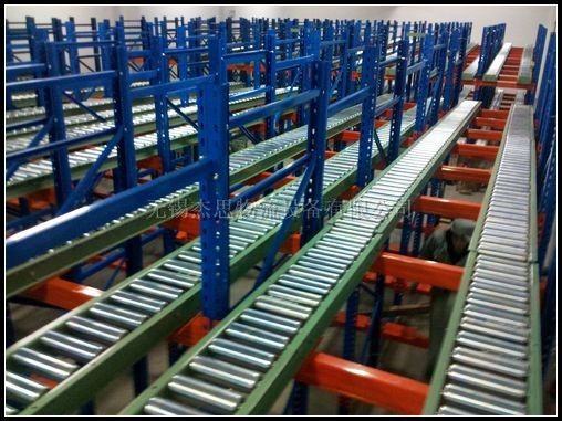 重量型貨架（滾筒軌道鑲嵌）